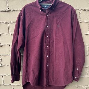Polo by Ralph Lauren Blaire Men's Burgundy/Plum Flannel Long Sleeve